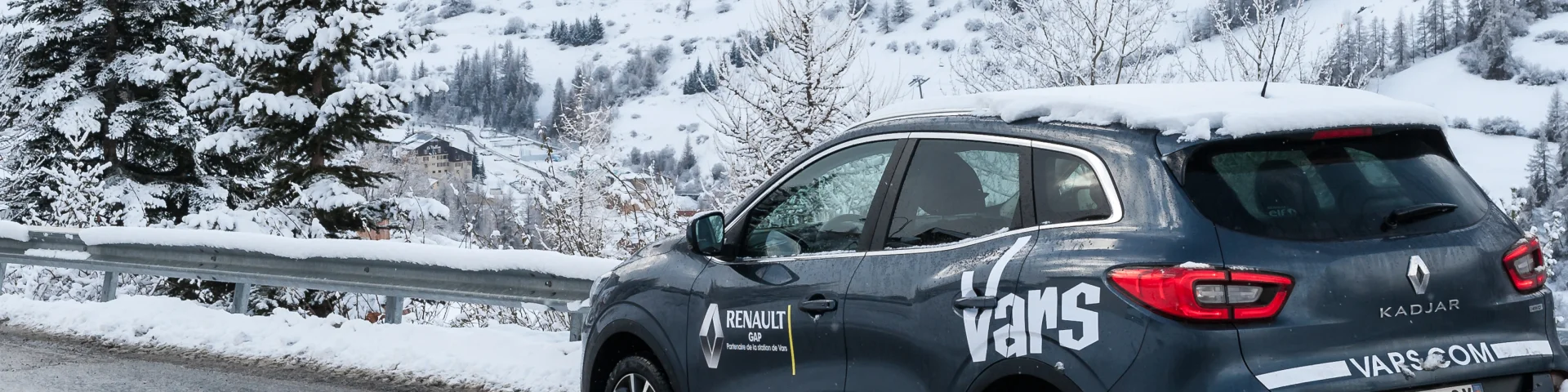 Le col de Vars en voiture l'hiver