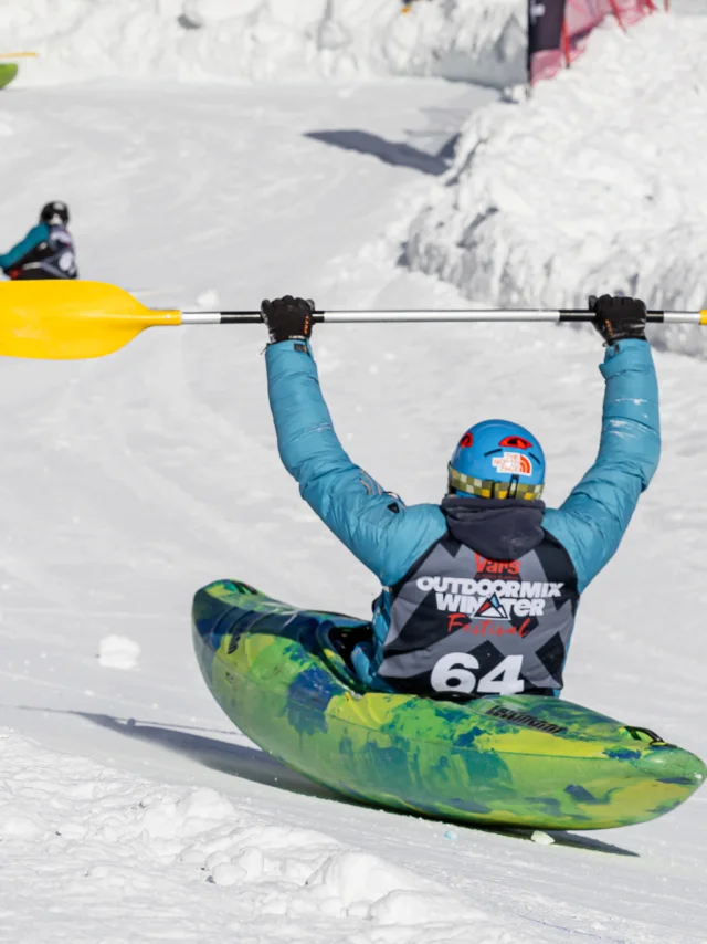 Snowkayak à l'Outdoormix Winter Festival